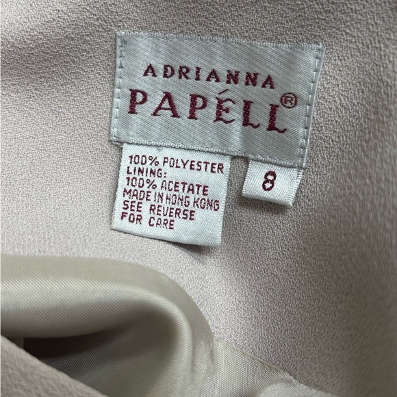 ADRIANNA PAPELL 2 Pc Formal Wedding Elegant Embroidered Jacket & Pants Set Sz 8 - Picture 13 of 15